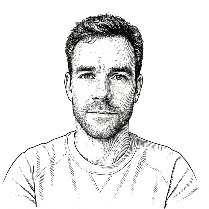 Hedcut portrait of Valor Engels